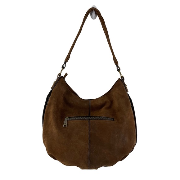 Patricia Nash Bags Patricia Nash Cognac Brown Suede Leather Bello Studded Hobo Shoulder Bag